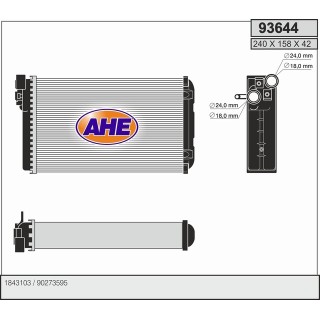 93644  HEATER CORE OPEL OMEGA A/SENATOR B