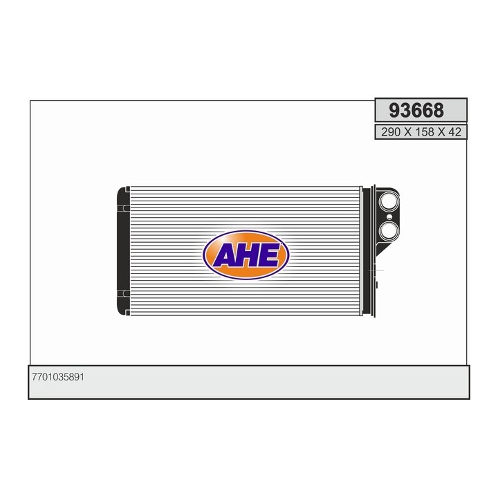 93668  HEATER CORE RENAULT SAFRANE I