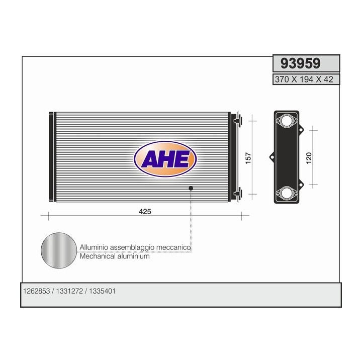 93959  HEATER  DAF CF 65/75/85 98-00