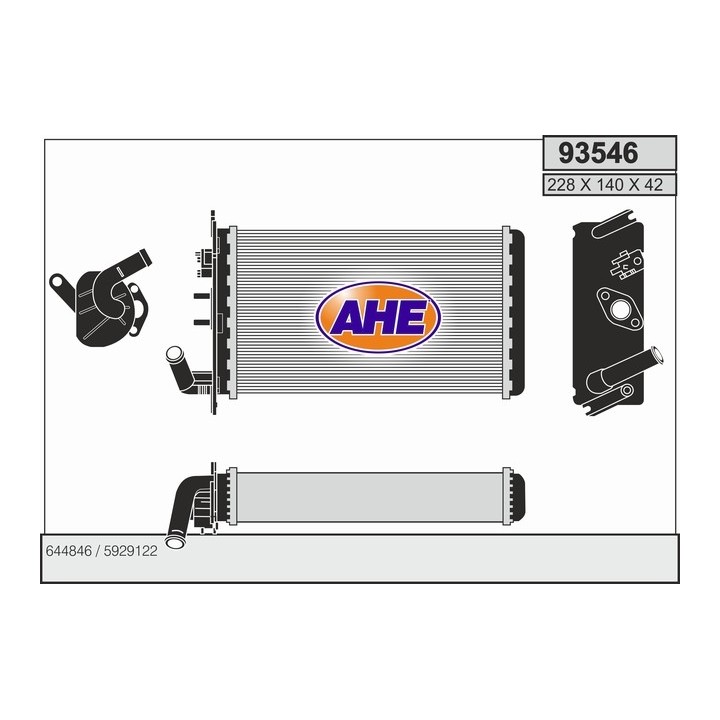 93546  HEATER FIAT Ducato I  1.8/2.0/1.9D/2.5D  81-85