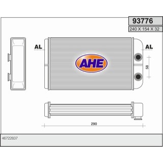 93776  HEATER CORE LANCIA LYBRA