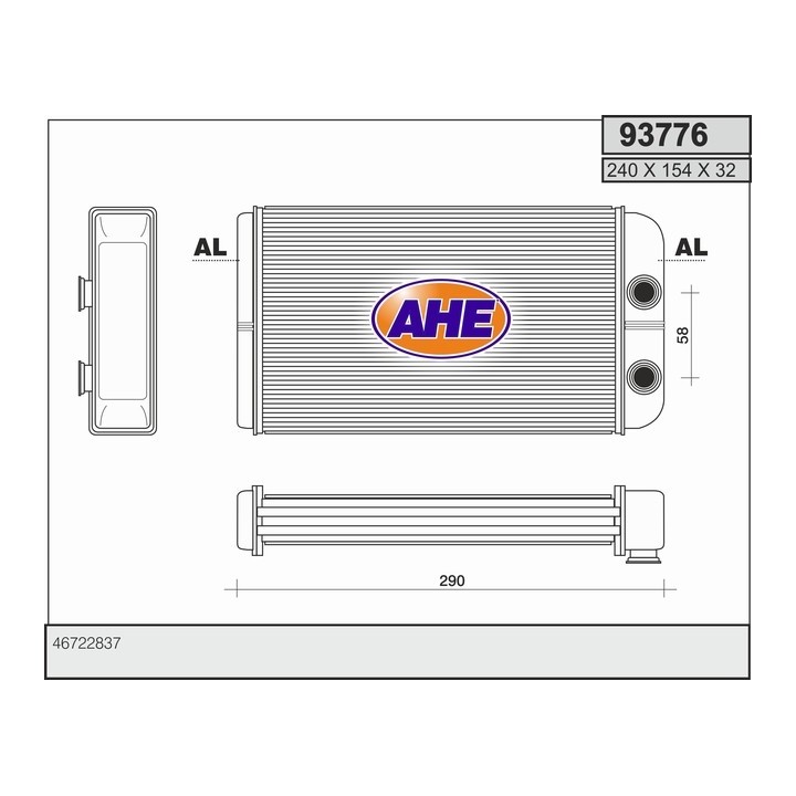 93776  HEATER CORE LANCIA LYBRA