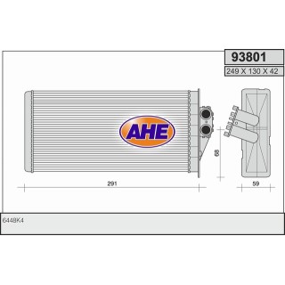 93801  HEATER CORE PEUGEOT 307