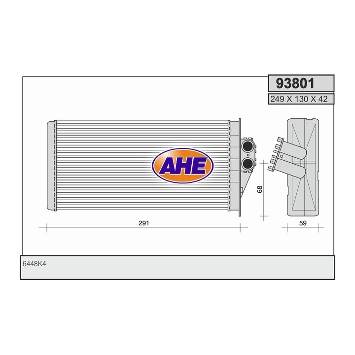 93801  HEATER CORE PEUGEOT 307