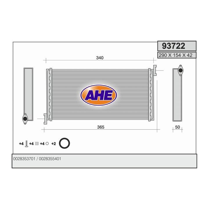 93722  HEATER CORE MB W201