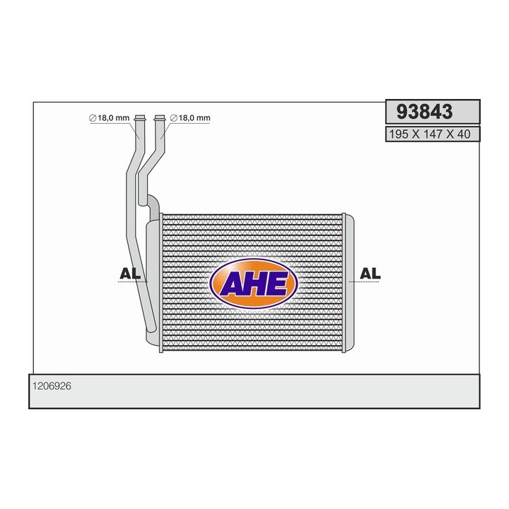 93843  HEATER CORE FORD FIESTA V / FUSION 01-
