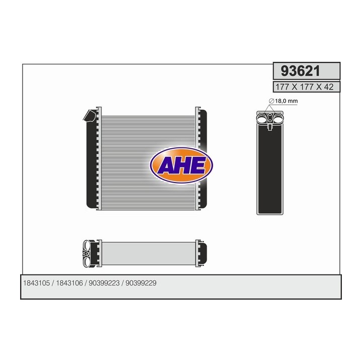 93621  HEATER CORE OPEL CALIBRA/VECTRA A