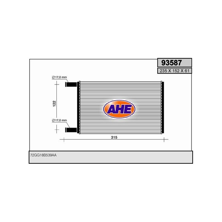 93587  HEATER FORD Granada I 72-77