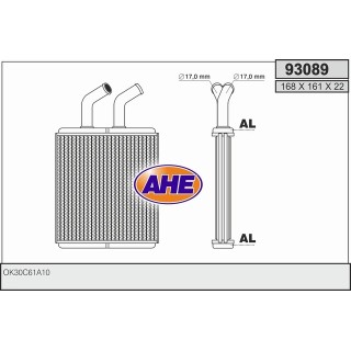 93089  HEATER CORE KIA RIO