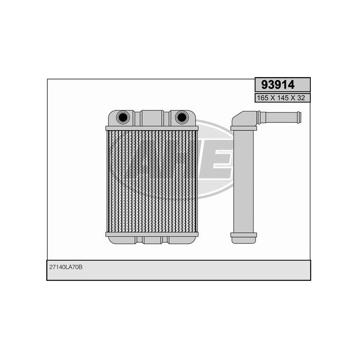 93914  HEATER CORE NISSAN ATLEON 00-