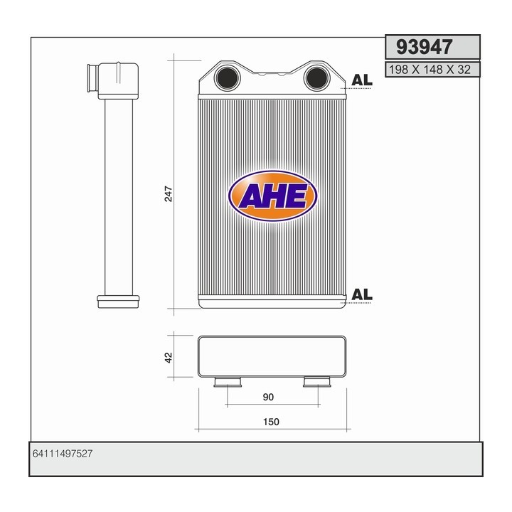 93947  HEATER BMW / MINI ONE
