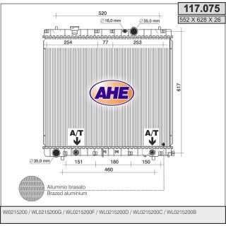 117075  Rad. MAZDA Bongo 2.5TD