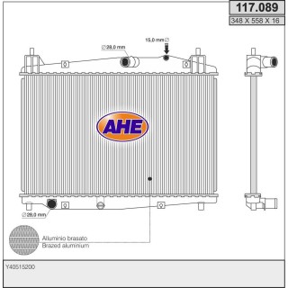 117089  RAD MAZDA 2 1.4CD/1.6CD +/-AC 07.07-