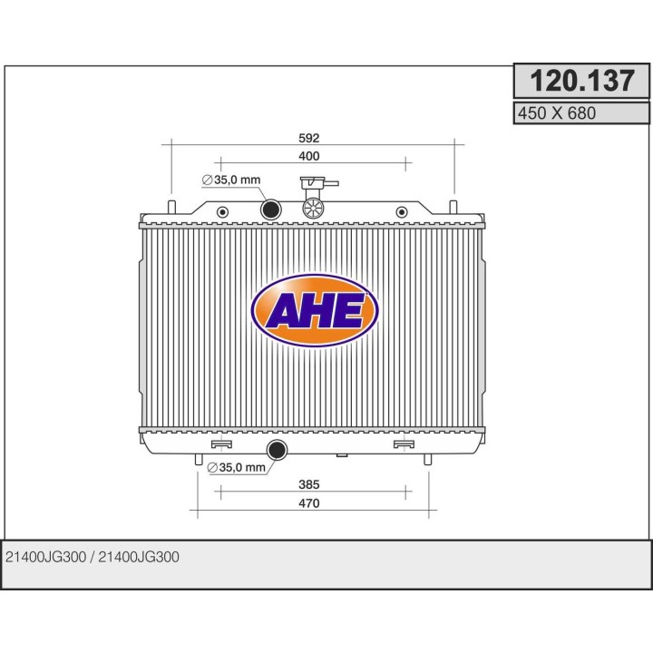 120137  Rad. NISSAN X-Trail 2.0 i / 2.5 i 16V AT