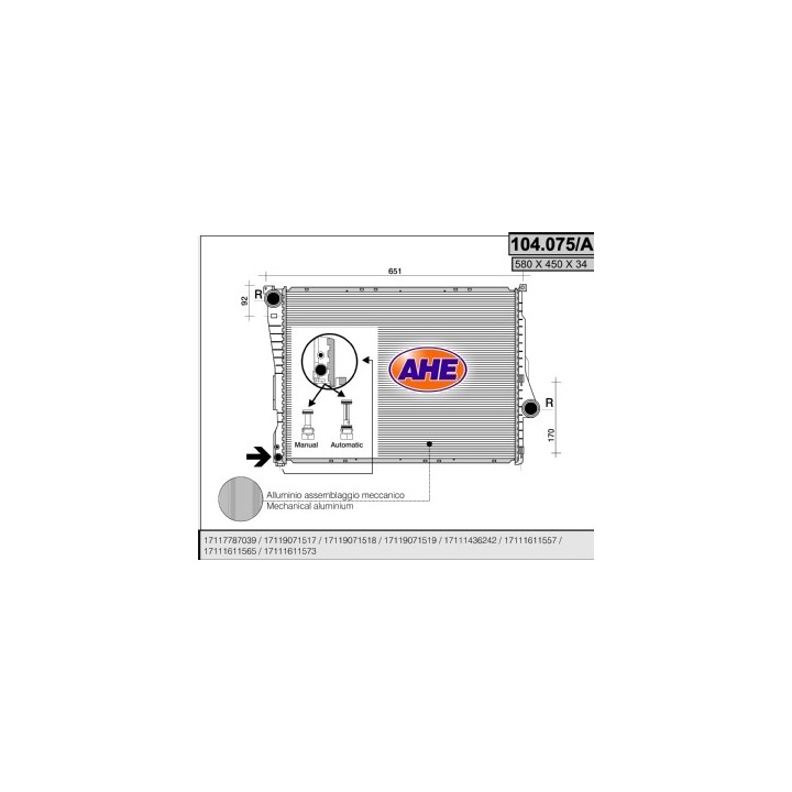 104075/A  BMW 316 - 318 - 320 - 318 D - 320D - 323 - 328 - 3