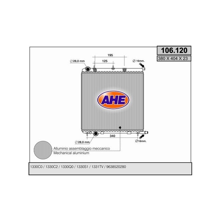 106120/O  CITROEN C 2 1.1-1.4-1.6 16V
