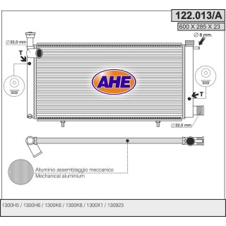 122013/A  RAD PEUGEOT 205 I 1.6-1.9-1.8 D M AC