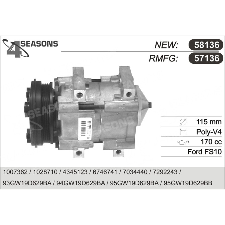 57136  COMPRESOR  FORD SCORPIO II