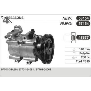 57154  COMPRESOR  HYUNDAI SONATA