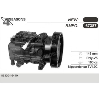 67387  COMPRESOR  TOYOTA PASEO 1.5L 94 96