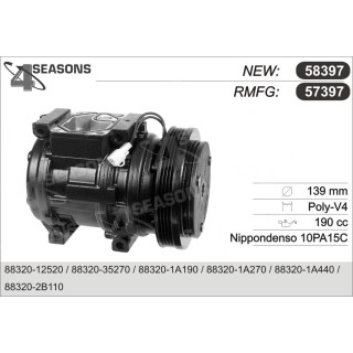 57397  COMPRESOR  TOYOTA CELICA 1.8L 94 99