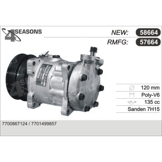 57664  COMPRESOR  RENAULT LAGUNA/ESPACE III 3.0 L