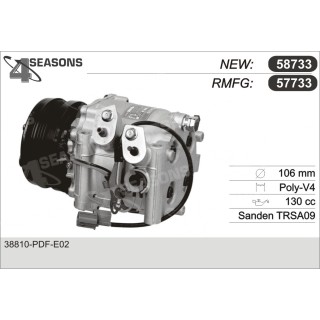 57733  COMPRESOR  HONDA ACCORD VII 1.6 98-