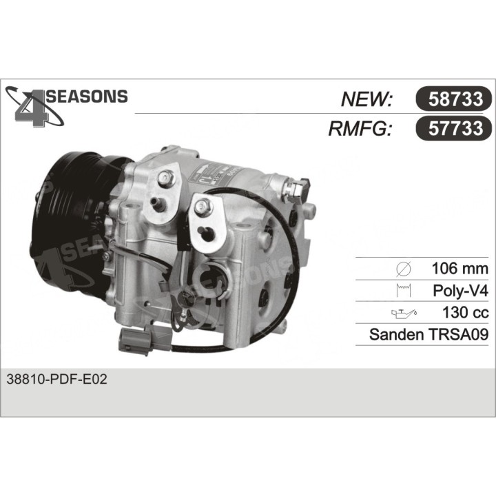 57733  COMPRESOR  HONDA ACCORD VII 1.6 98-