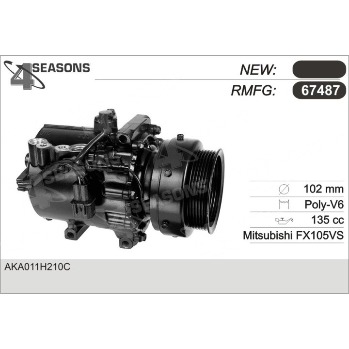 67487  COMPRESOR  MITSU 3000GT 91 93