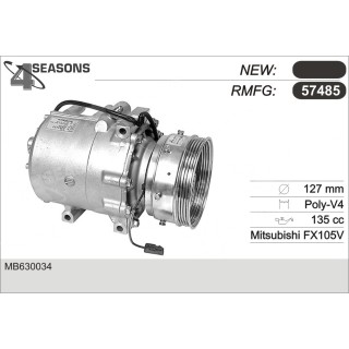 57485  COMPRESOR  MITSUBISHI GALANT