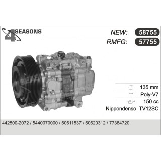 57755  COMPRESOR  FIAT 145/6 / 155 2.0 L