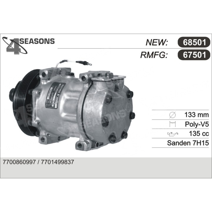 67501  COMPRESOR  RENAULT TWINGO