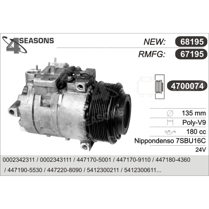 67195  COMPRESOR  MB ACTROS 96-