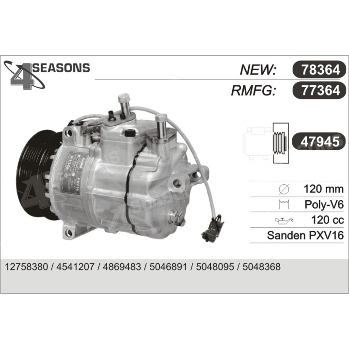 77364  COMPRESOR  SAAB 95 DENSO