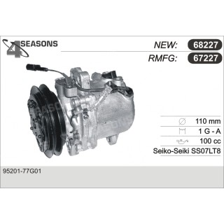 67227  COMPRESOR  SUZUKI WAGON R + 98-