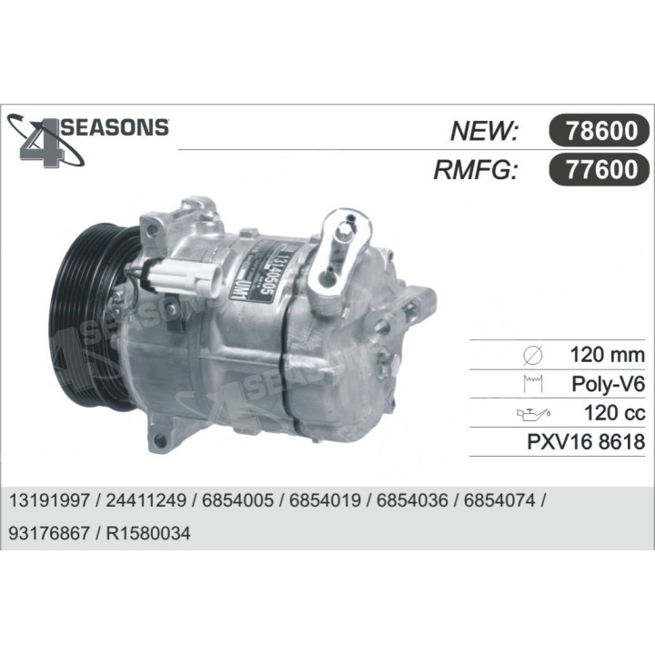 77600  COMPRESOR  OPEL VECTRA