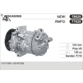 77620  COMPRESOR  GM VECTRA C / SAAB 9.3 1.9 L 03 -