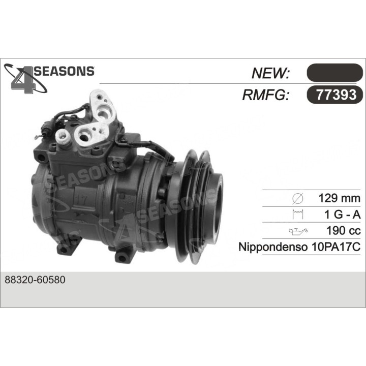 77393  COMPRESOR  TOYOTA LAND CRUISER 80 4.5L 94-97