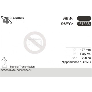 67338  COMPRESOR  CHRYSLER PT CRUISER 2.4 GT