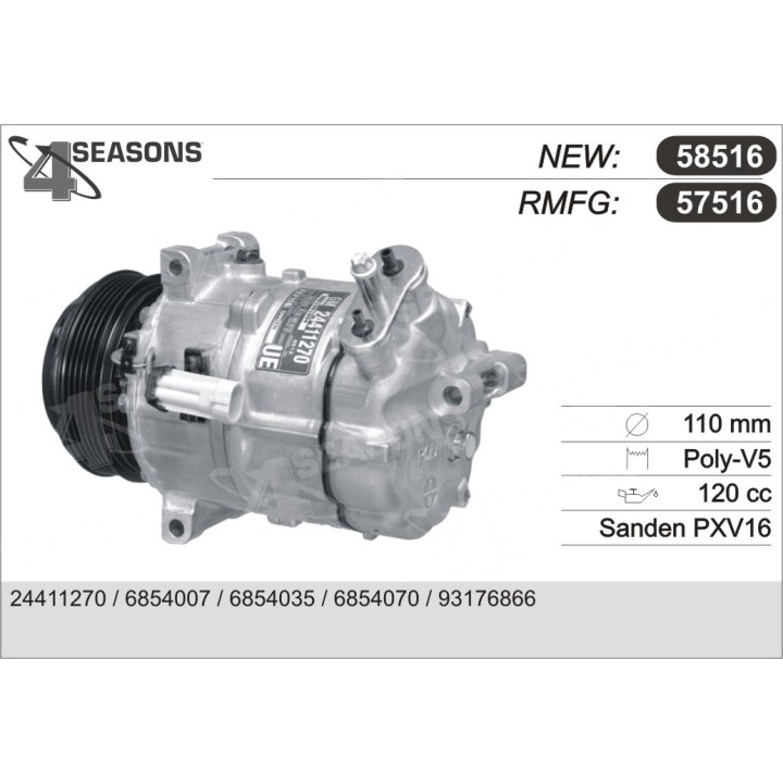 57516  COMPRESOR  OPEL VECTRA