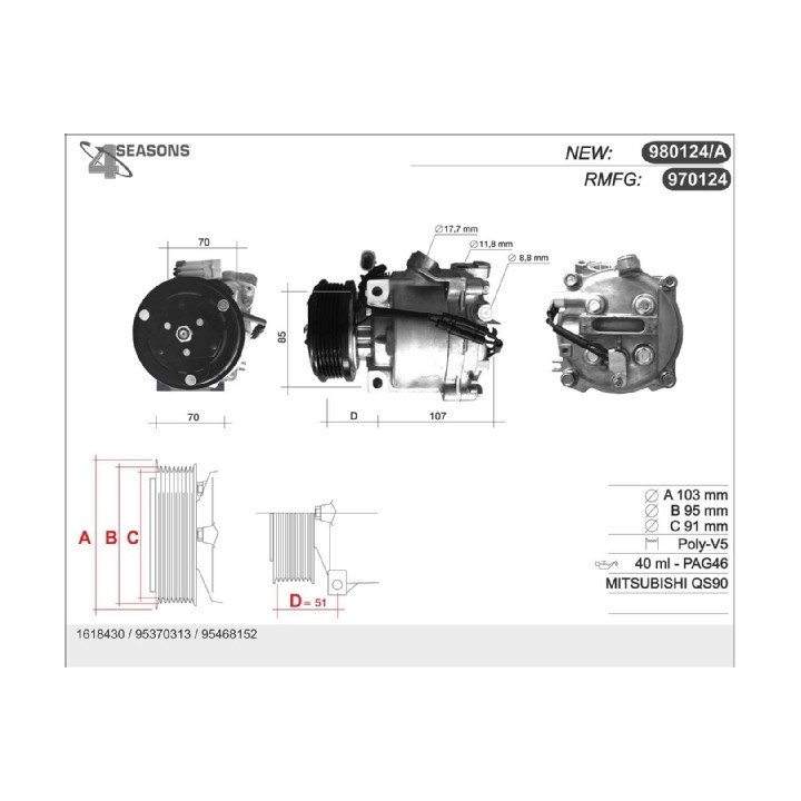 970124  OPEL    Mokka -- 2012    1.6    H/A + 06.12  SIN SENSOR  EN LA CULATA