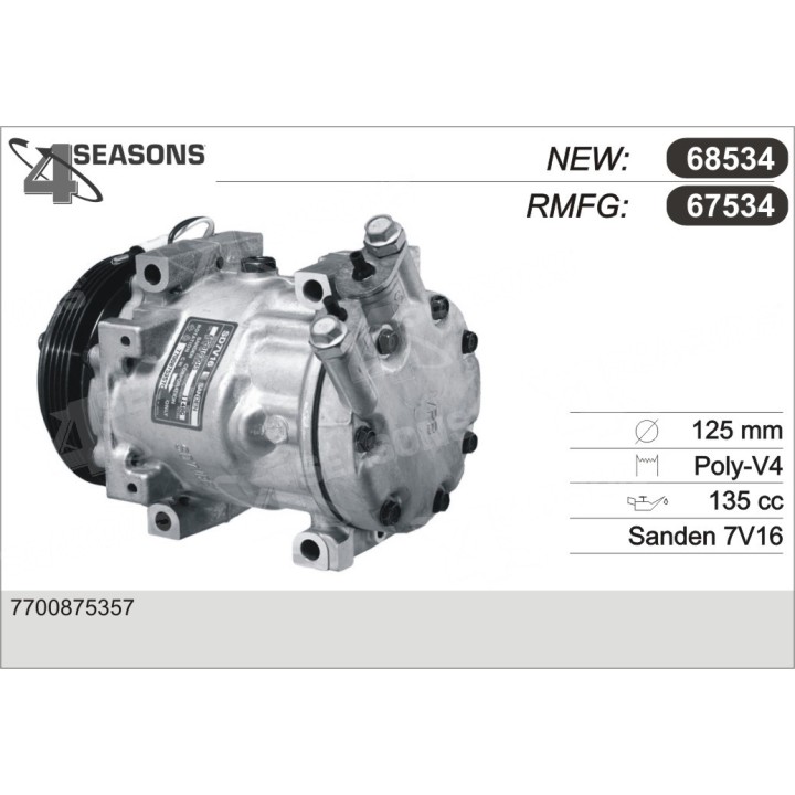 67534  COMPRESOR  RENAULT CLIO II/KANGOO