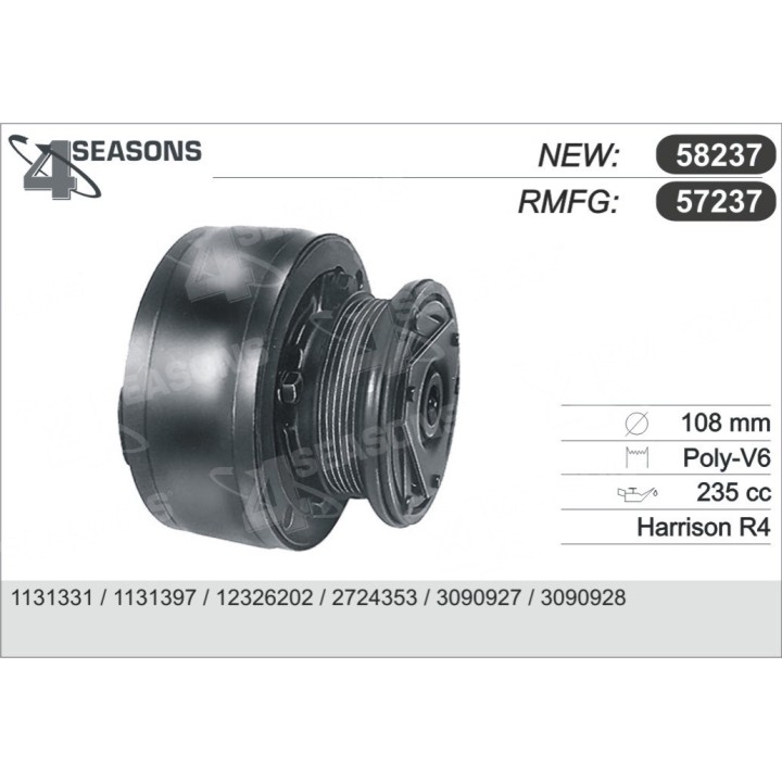 57237  COMPRESOR  CORVETTE/GM TRUCKS/OLDSMOBILE