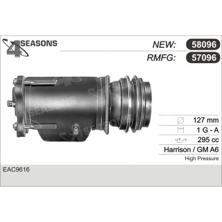 57096  COMPRESOR  DELPHI / HARRISON GM A6 12V  1 GRO