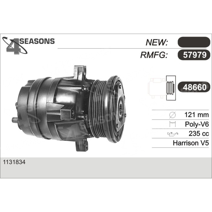 57979  COMPRESOR  PONTIAC TRANS SP./CHEVRO/OLDS.