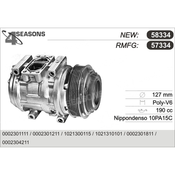 57334  COMPRESOR  MERCEDES W124/126/201