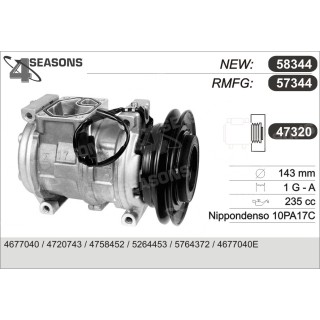 57344  COMPRESOR  CHRYSLER LE BARON/VISION/VOYAGER/D