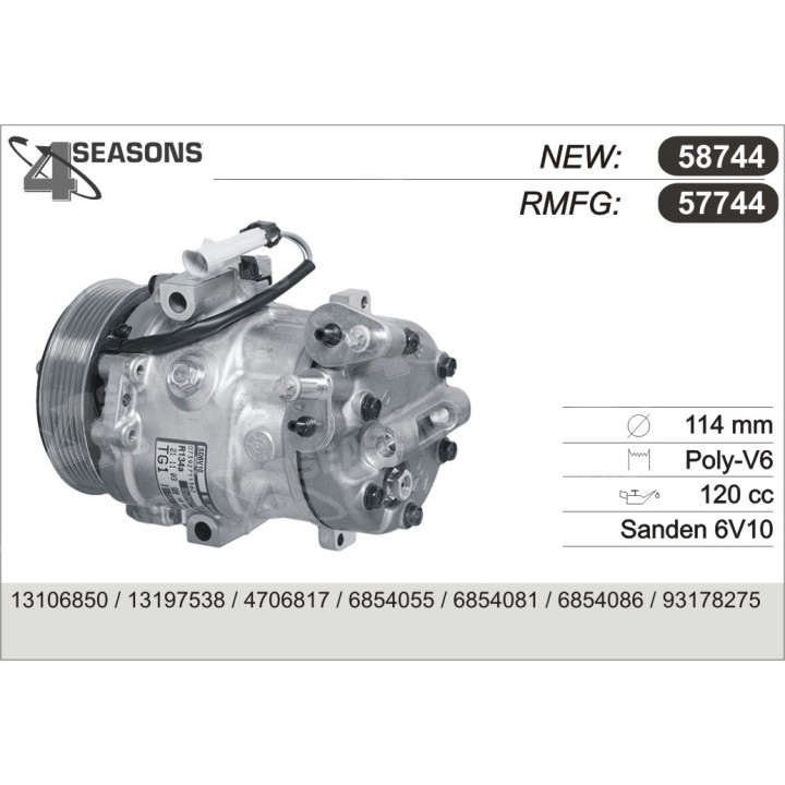 57744  COMPRESOR  OPEL AGILA