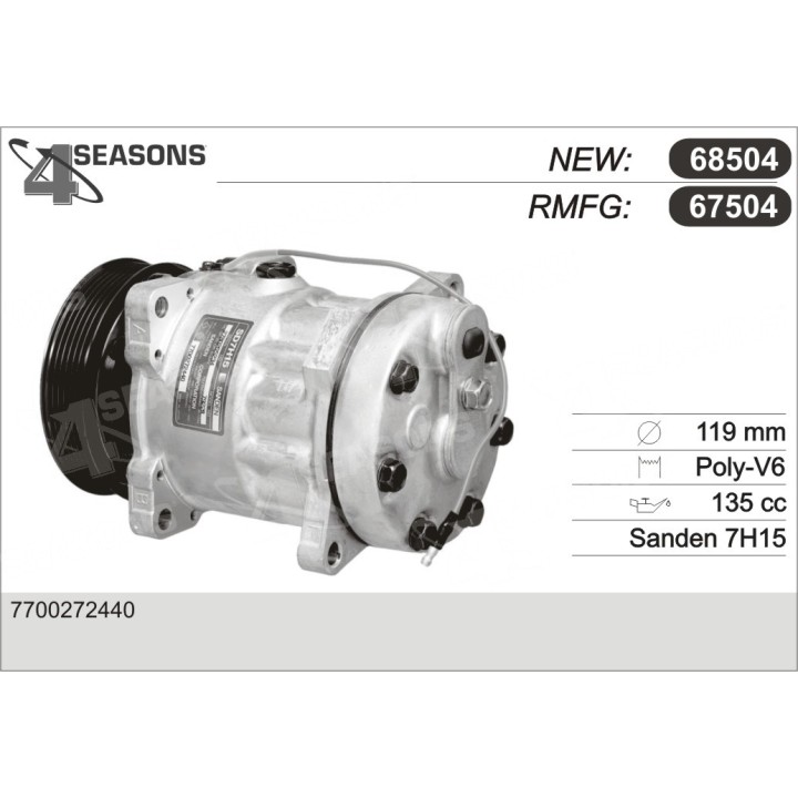 67504  COMPRESOR  RENAULT 19