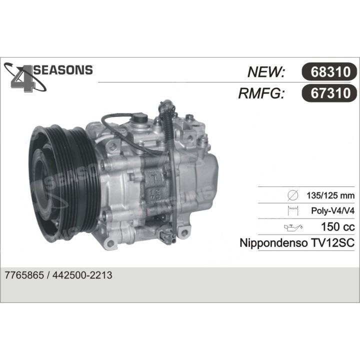 67310  COMPRESOR  FIAT PUNTO / LANCIA Y 1.2 L